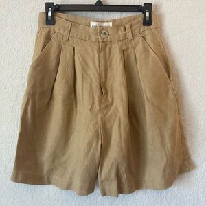 Mara Hoffman high rise pleated shorts 100% hemp size 4